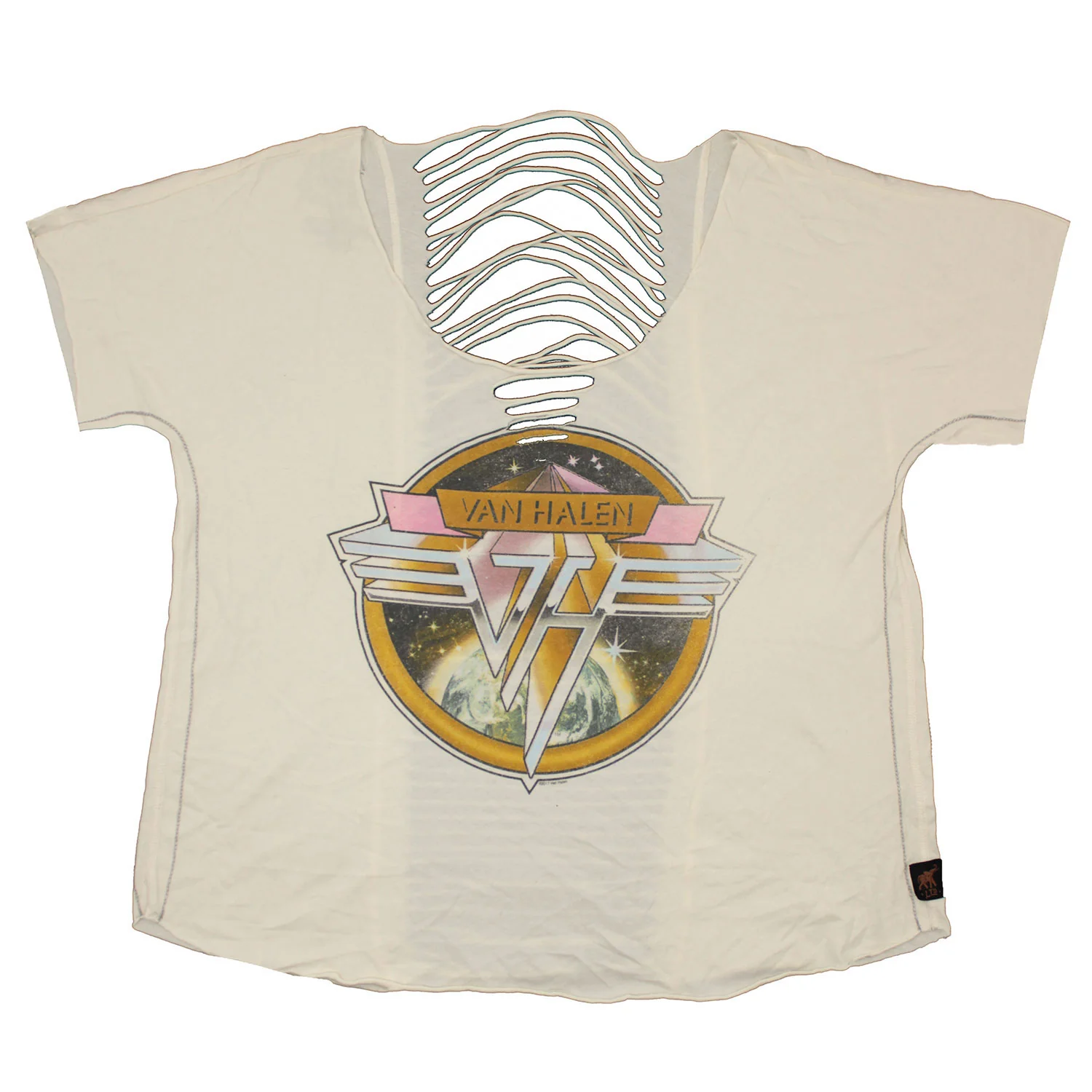 Oversized Crop VH World Logo by TRUNK LTD (Fits Like LG/XL) Junior Top