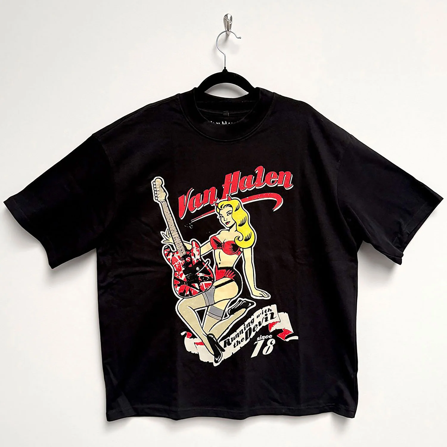 Running With The Devil Oversized Boxy Tee Vintage T-shirt - Image 2