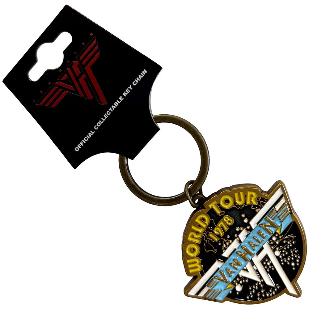 World Tour '78 Retro Logo Banner Metal Key Chain