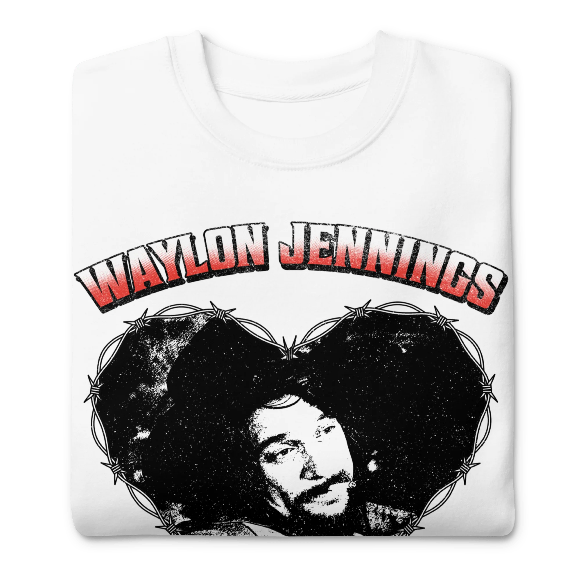 Waylon Jennings - Ladies Love Outlaws Sweatshirt - Image 2