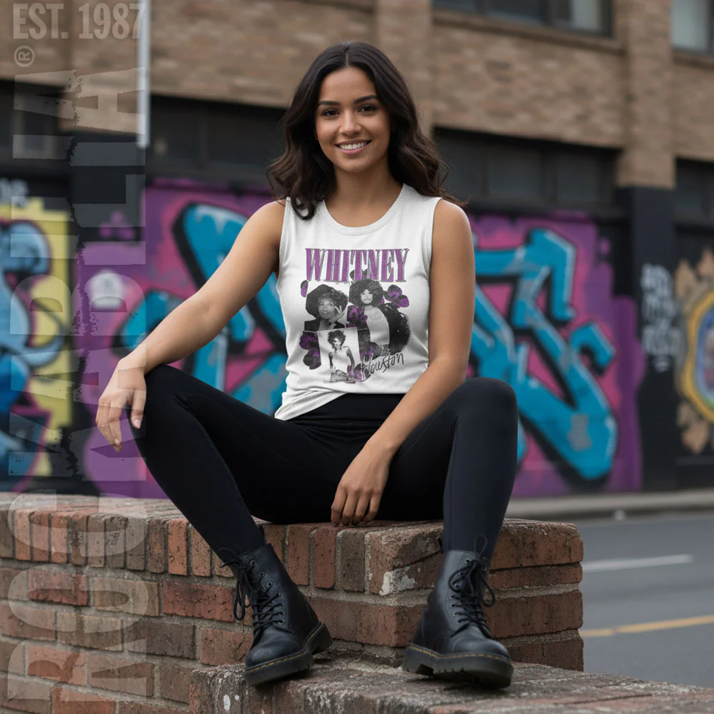 Whitney Houston Orchid Collage Womens Tank - Image 2