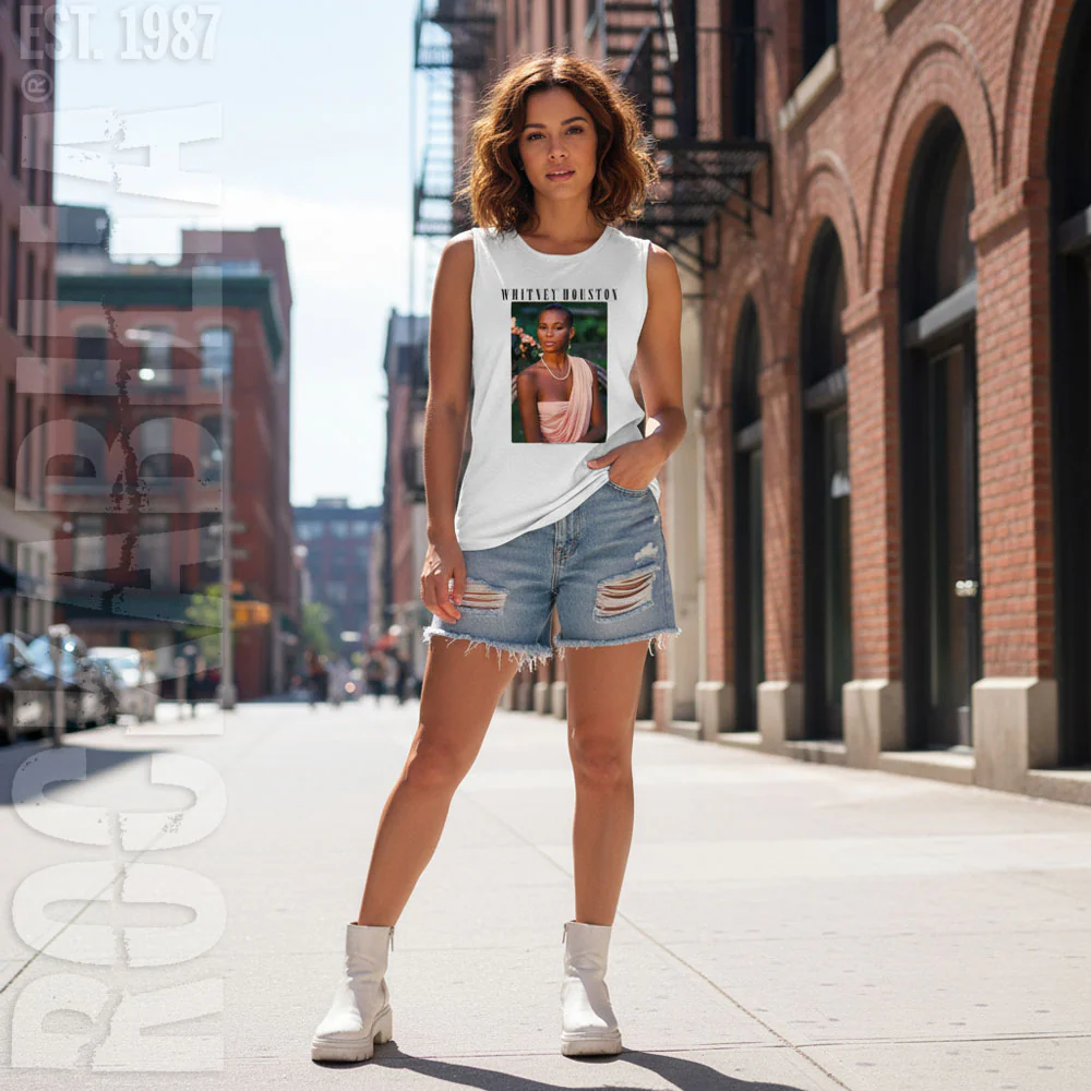 Whitney Houston Photo And Logo Womens Tank - Image 2