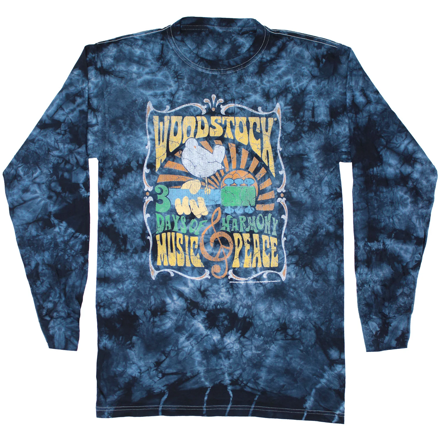 Music & Peace, Love Tie Dye Long Sleeve