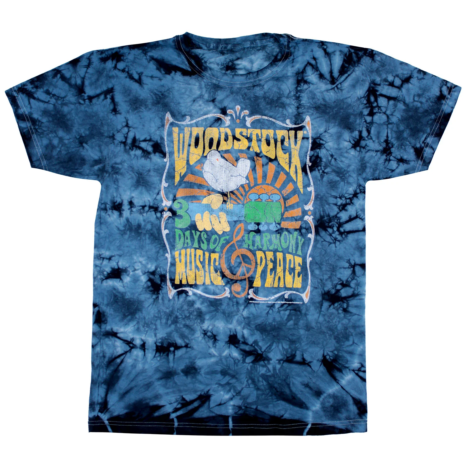 Woodstock Music & Peace, Love Tie Dye T-shirt