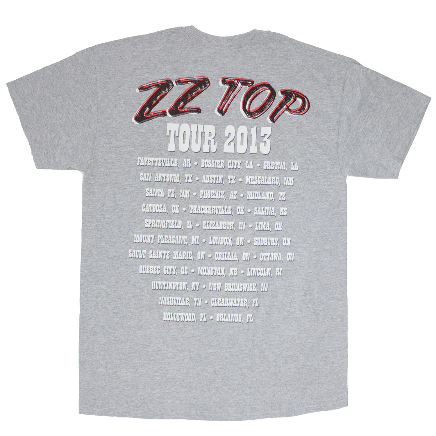 powered by ZZ Top I'm Bad I'm Nationwide Tour 2013 T-shirt - Image 2